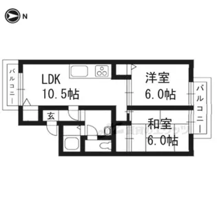 セジュール桂幸【A102号室】の間取り
