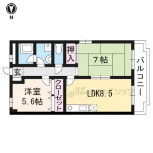 ラスヌベス【401号室】の間取り