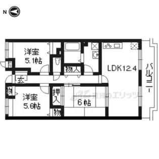 エスポワールKyo【208号室】の間取り