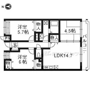 エスポワールKyo【4階】の間取り