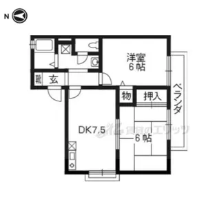 ドエル上桂【106号室】の間取り