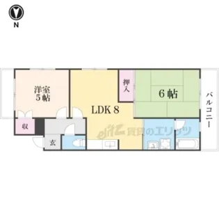 コ?ポラス桂【206号室】の間取り