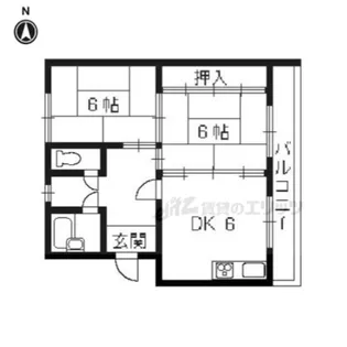 ベルヴィル伊勢田【1階】の間取り