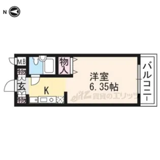 マノワ?ル木津屋橋【506号室】の間取り