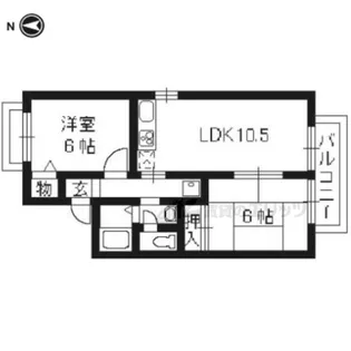 ウエストヴューC棟【202号室】の間取り