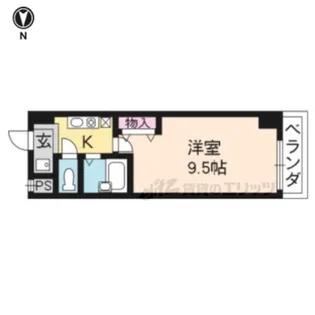 サムパティーク山科【711号室】の間取り