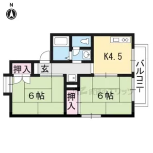 セジュール桂坂【1階】の間取り