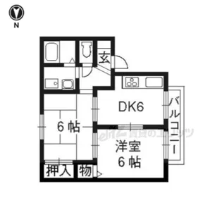 コーポ比恵【105号室】の間取り