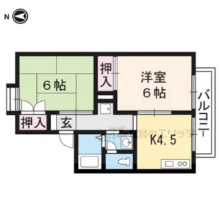 モンベール洛西【206号室】の間取り
