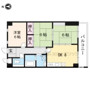 サンシャイン梅津【303号室】の間取り