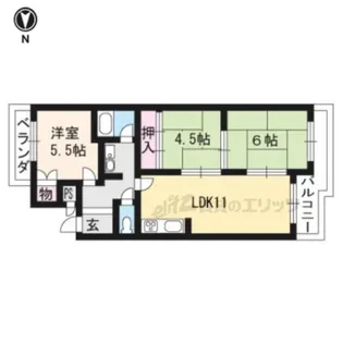 パークテラス浅原【1階】の間取り