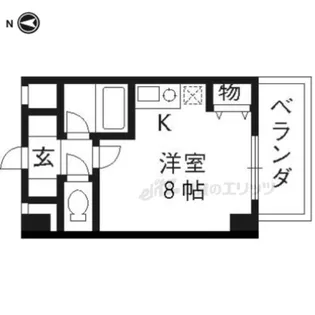 大晋メゾネ御所西【410号室】の間取り