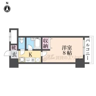 大晋メゾネ御所西【203号室】の間取り