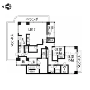 プルーリオン上桂【701号室】の間取り