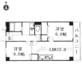 プルーリオン上桂【505号室】の間取り
