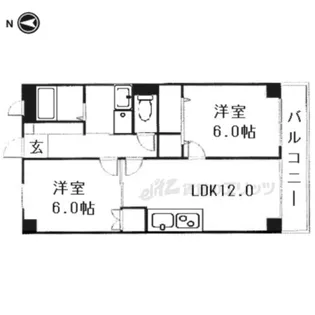 プルーリオン上桂【306号室】の間取り