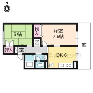 シャトー山翠【103号室】の間取り