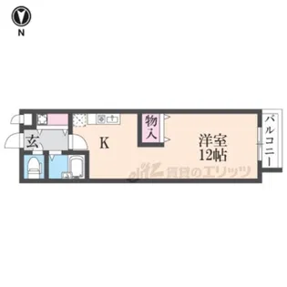 エリーフラッツ西ノ京【3階】の間取り