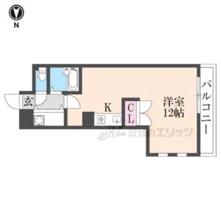 エリーフラッツ西ノ京【4階】の間取り