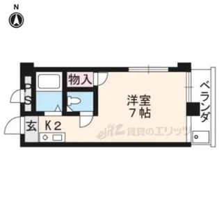 パビヨン宇多野【209号室】の間取り