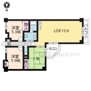 大翔第二ビル【8階】の間取り