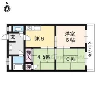 シャトーウメダ【6階】の間取り