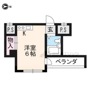 サンライズ宝ヶ池【208号室】の間取り