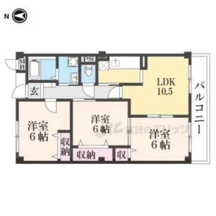 フルール日野【2階】の間取り