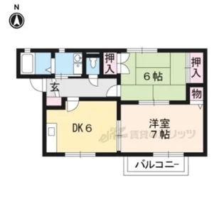 ラパ下阪本B棟【102号室】の間取り