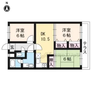 ロイヤルコートワダ【106号室】の間取り