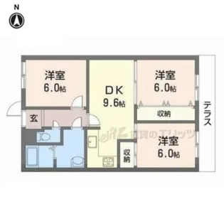 ロイヤルコートワダ【106号室】の間取り
