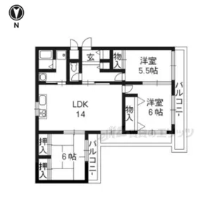 カレント桂【301号室】の間取り
