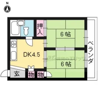 水度マンション【203号室】の間取り