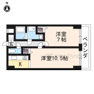 AFICION堀川【7階】の間取り