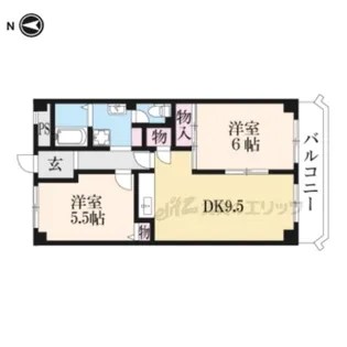 第2洛西ハイツ【308号室】の間取り