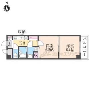 Serina浜大津【403号室】の間取り