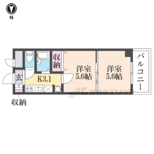 Serina浜大津【605号室】の間取り