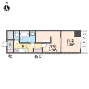 Liesse浜大津【405号室】の間取り