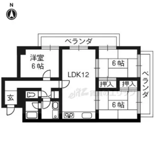 メゾンミソノ【101号室】の間取り