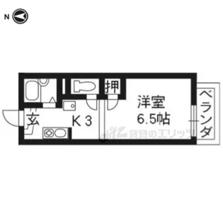 ライトハウス・ウエスト【103号室】の間取り