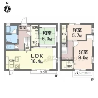 ライトハウス ウエスト【105号室】の間取り