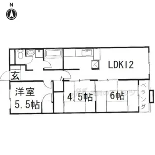 サンパレス山本【206号室】の間取り