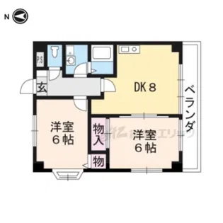 緑の森【101号室】の間取り