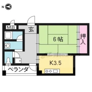 中央ハイツナカハラ【503号室】の間取り