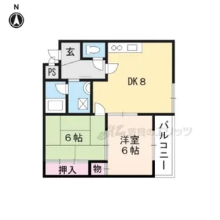 シベール・青殿【403号室】の間取り