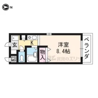 元土御門【207号室】の間取り