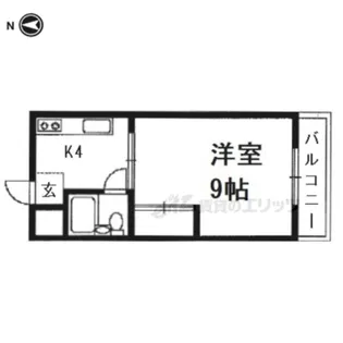 サンハイツ嵯峨野【302号室】の間取り