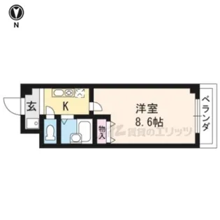 パインパレス黒門【203号室】の間取り