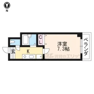 エリーフラッツ西洞院【6階】の間取り