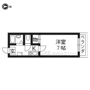 エトワール深草【1階】の間取り